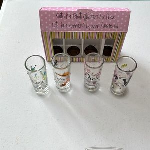 4 shot glasses